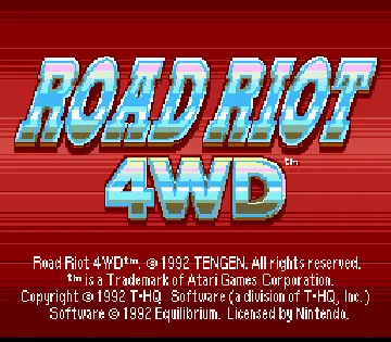 Road Riot 4WD (USA) (Beta) screen shot title